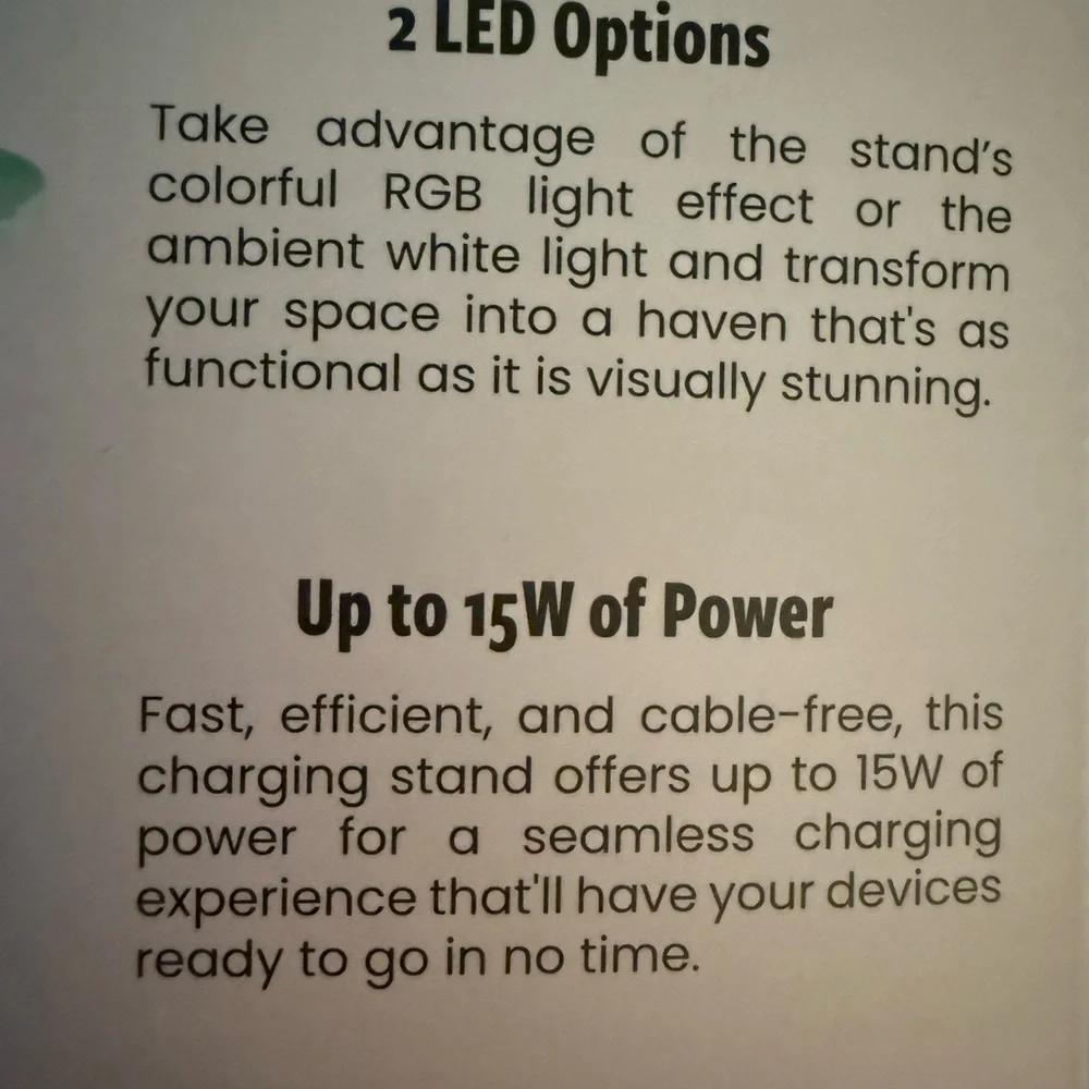 NWB Chargeworx 3-in-1 wireless charging stand with LED lighting